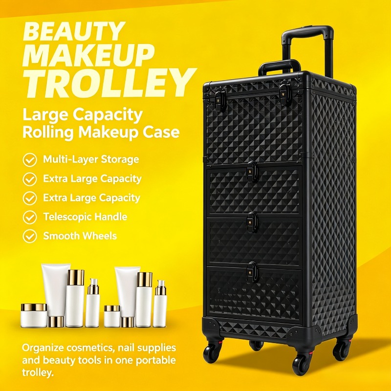 Beauty Without Makeup - Rolling Makeup Nail Training Case with