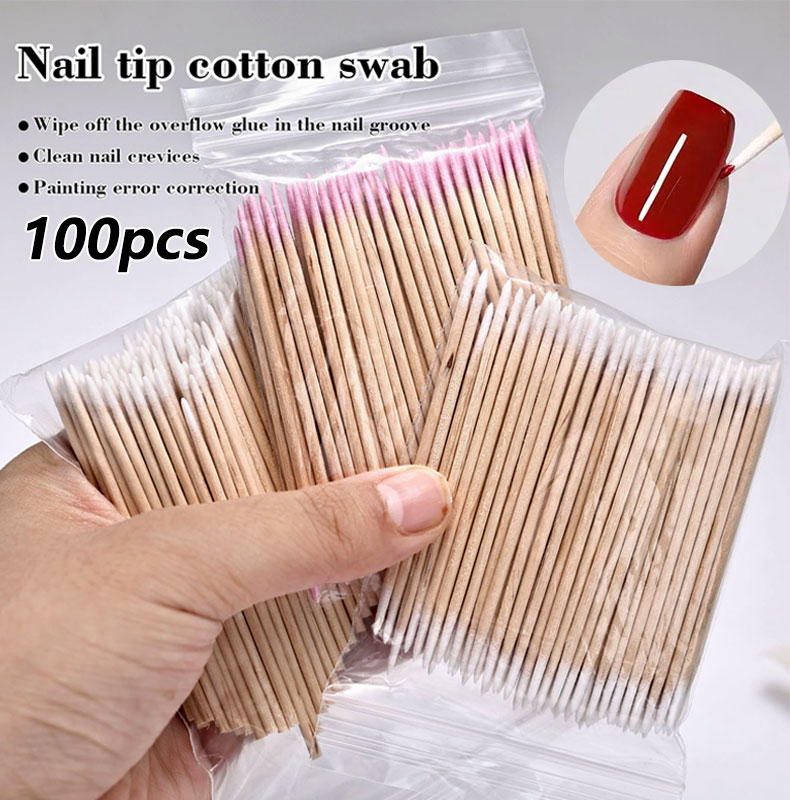 100Pcs Nails Wood Swab Clean S - Contour Palette Stick recension och pris