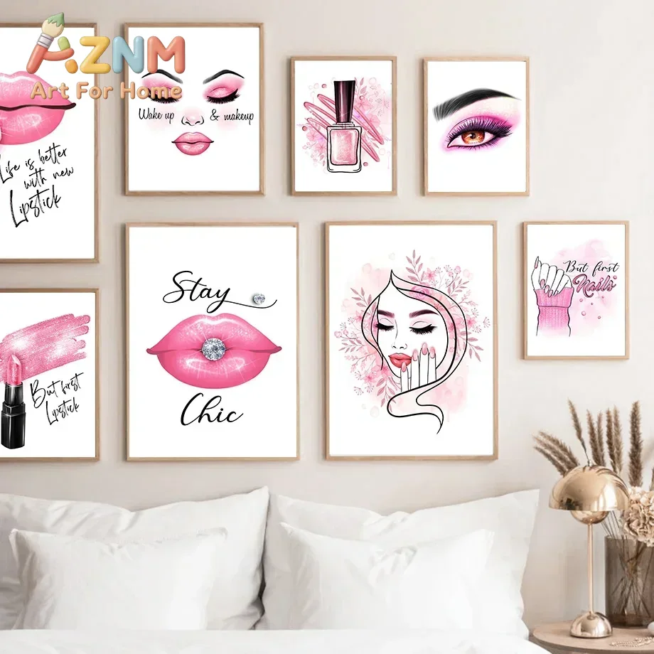 AZNM Frameless Canvas Wall Art - Beauty No Makeup recension och pris